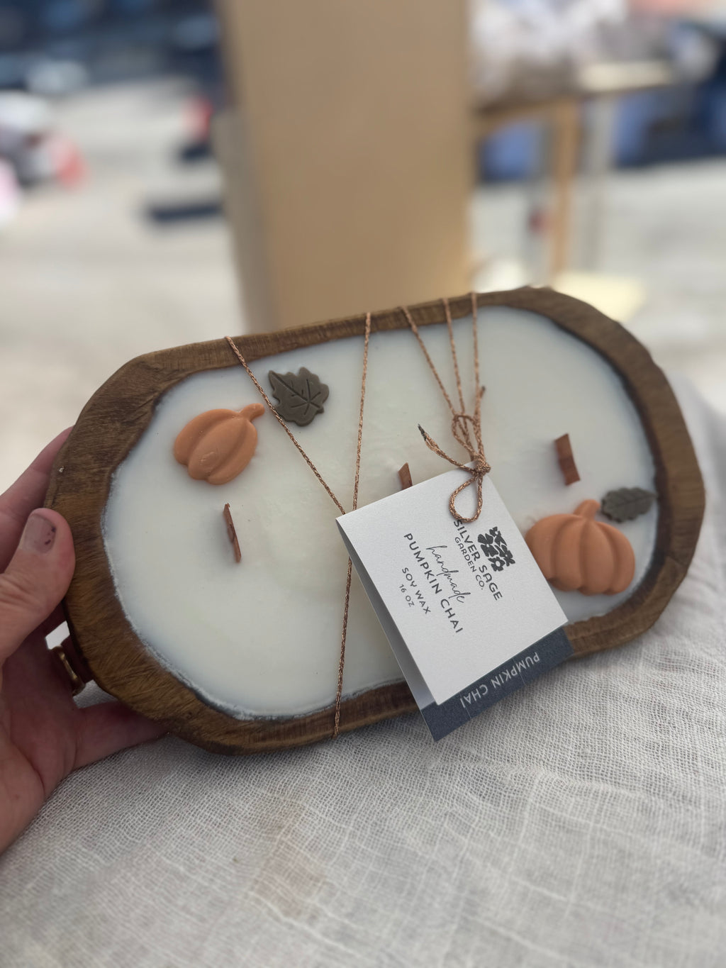 Pumpkin Chai dough bowl candle