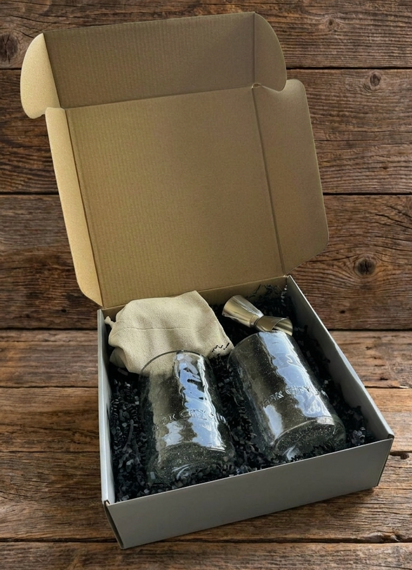 High West Cut-Bottle Whiskey - 2 Glass Gift Set - Handcrafted in Park City