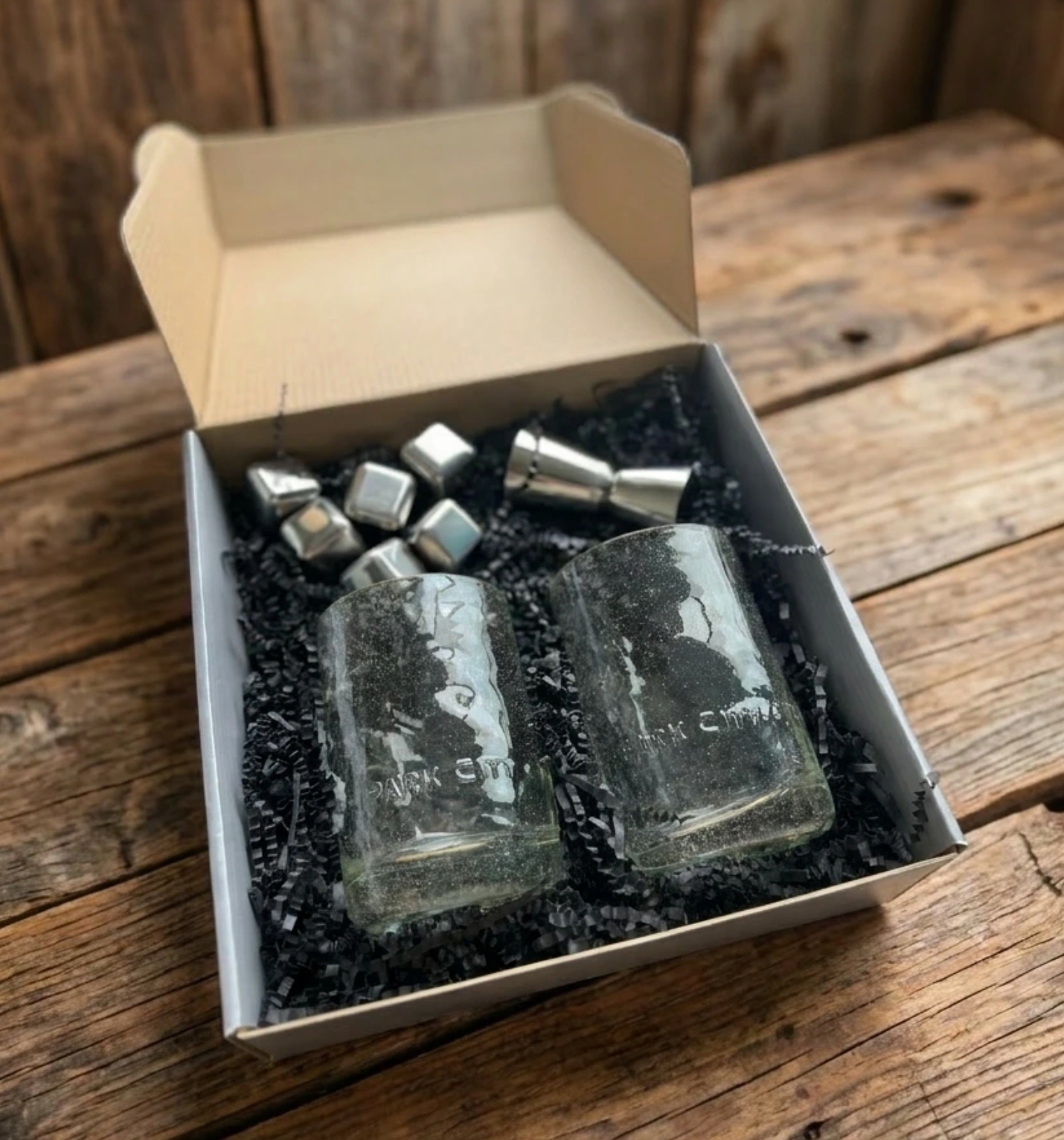 High West Cut-Bottle Whiskey - 2 Glass Gift Set - Handcrafted in Park City