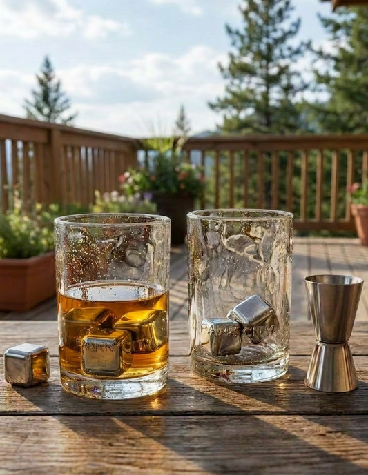 High West Cut-Bottle Whiskey - 2 Glass Gift Set - Handcrafted in Park City