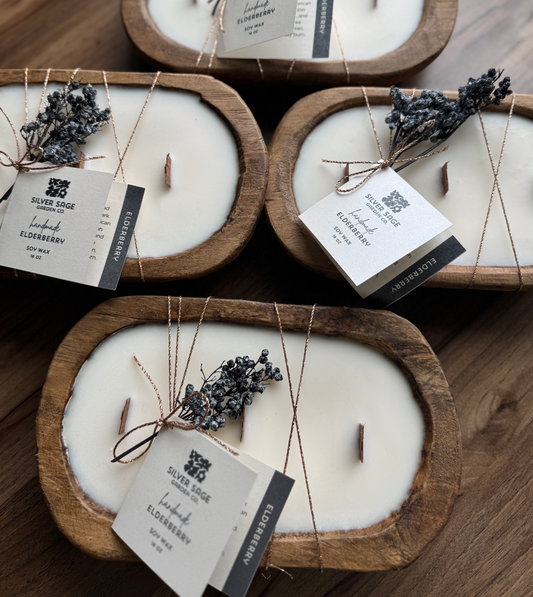 Dough Bowl Candle, Scent: Elderberry ~16oz