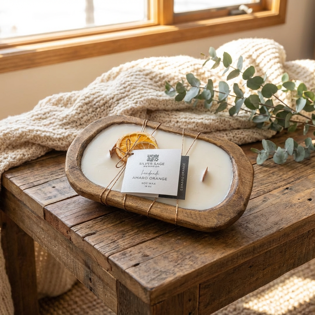 Amaro Orange dough bowl candle